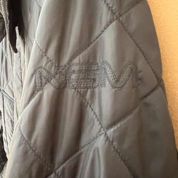 Cole Haan Men’s Blue Quilted Barn Jacket size XL With Corduroy Details - Picture 14 of 16